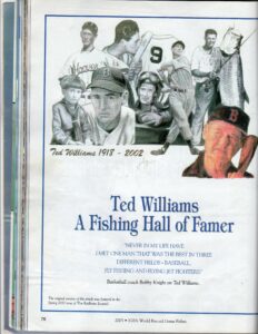 Ted Williams article art fishing hall of fame